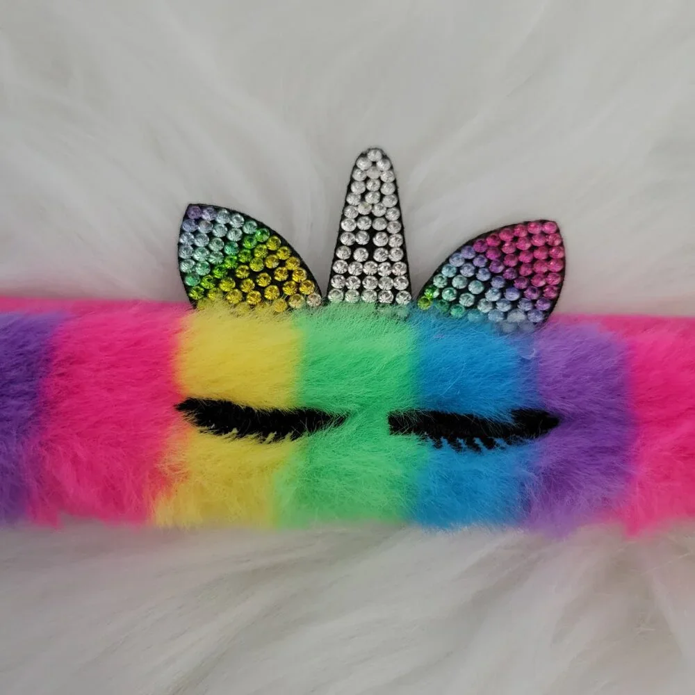 Claire's Plush Slap Bracelet Set